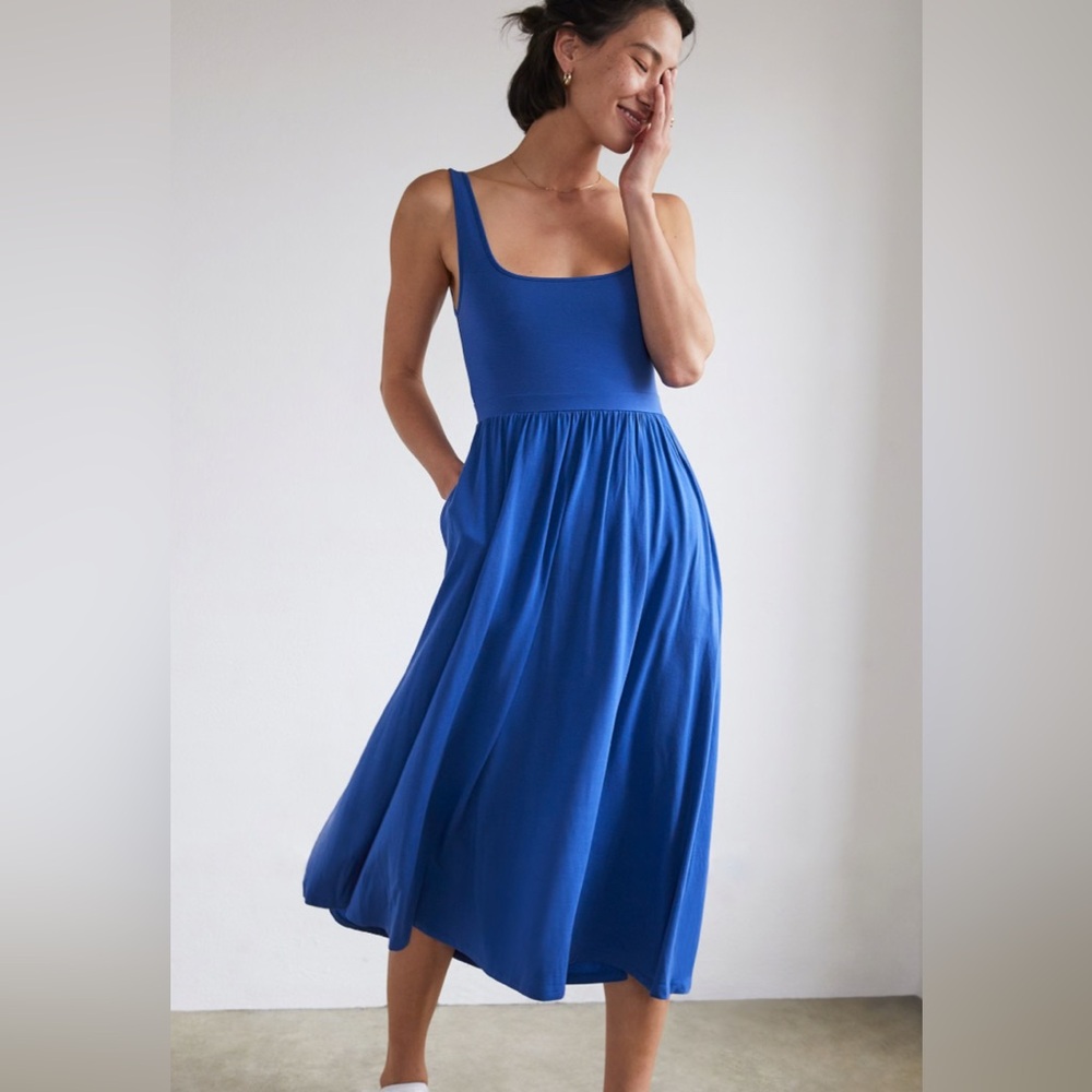 Wilfred Market Midi Dress in Cobalt